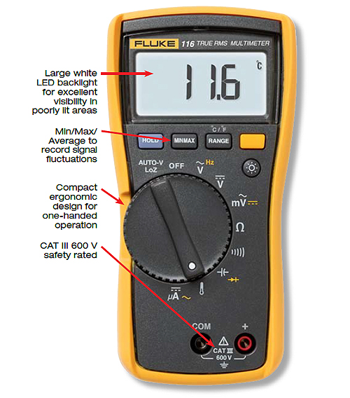 Fluke 116 HVAC Features
