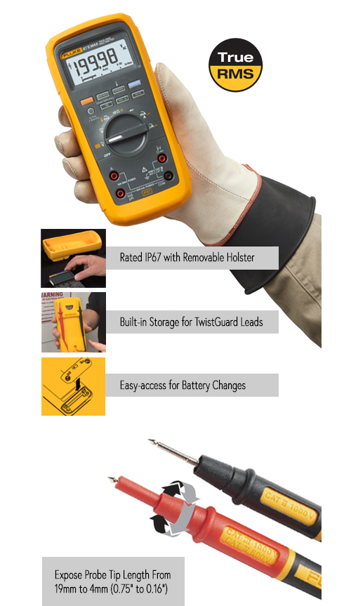 87V MAX Holster And Probe Features