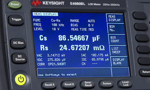 E4980BL Display
