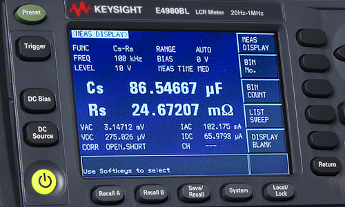 E4980BL Display