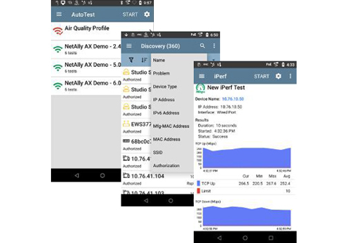 AirCheck-G3 Software Screens