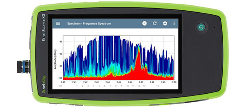 Mobile viewing of spectrum analysis on the EtherScope nXG