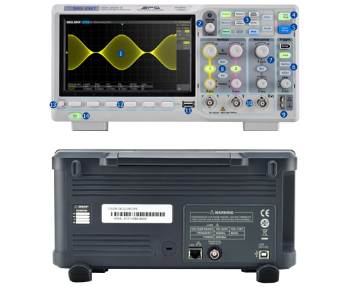 SDS1202X-E 2CH Panel Features