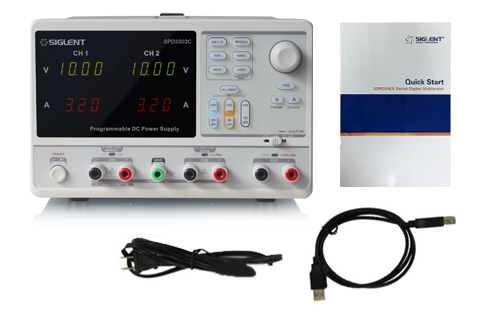 Siglent SPD3303C DC Supply Box Contents