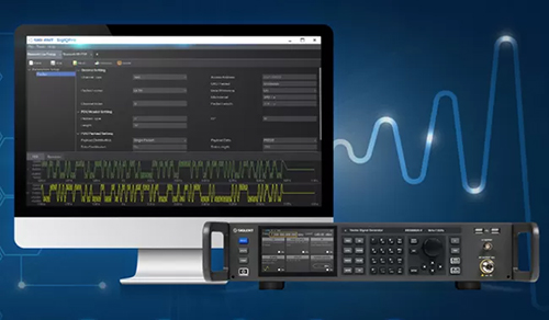 SSG6080A-V signal generator and desktop computer