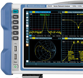 Rohde & Schwarz ZNLE VNA user interface