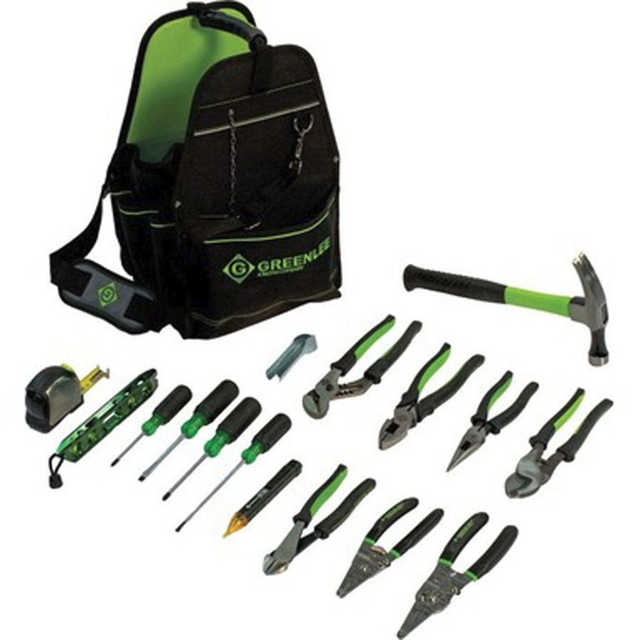 TestEquity: Greenlee 0159-17ELEC Electrician Tool Kit, 17-piece