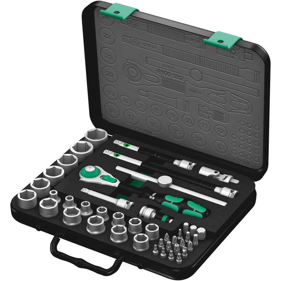 TestEquity: Wera 05003594001 Ratchet Set, 8100 SB 2, Zyklop Speed