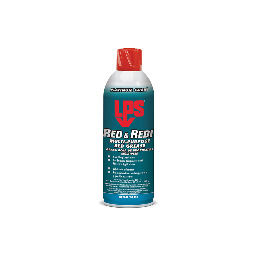 LPS 05816 Red & Redi Multi-Purpose Red Grease, 16 oz / 475 mL