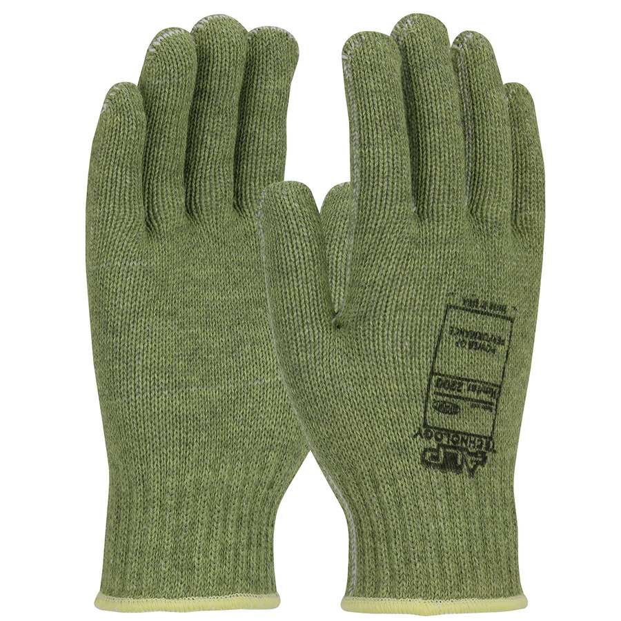 Kut Gard 07-KA700/L Gloves, Cut Resistant, Kevlar Blended with Polyester Lining, Heavy Weight, 7 Gauge, Green, L