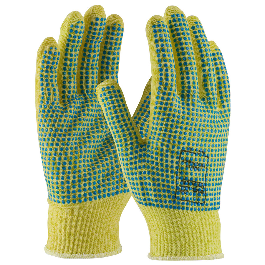 Kut Gard 08-K200PDD/L Gloves, Cut Resistant, Kevlar Seamless Knit, Light Weight, 13 Gauge, Yellow, L