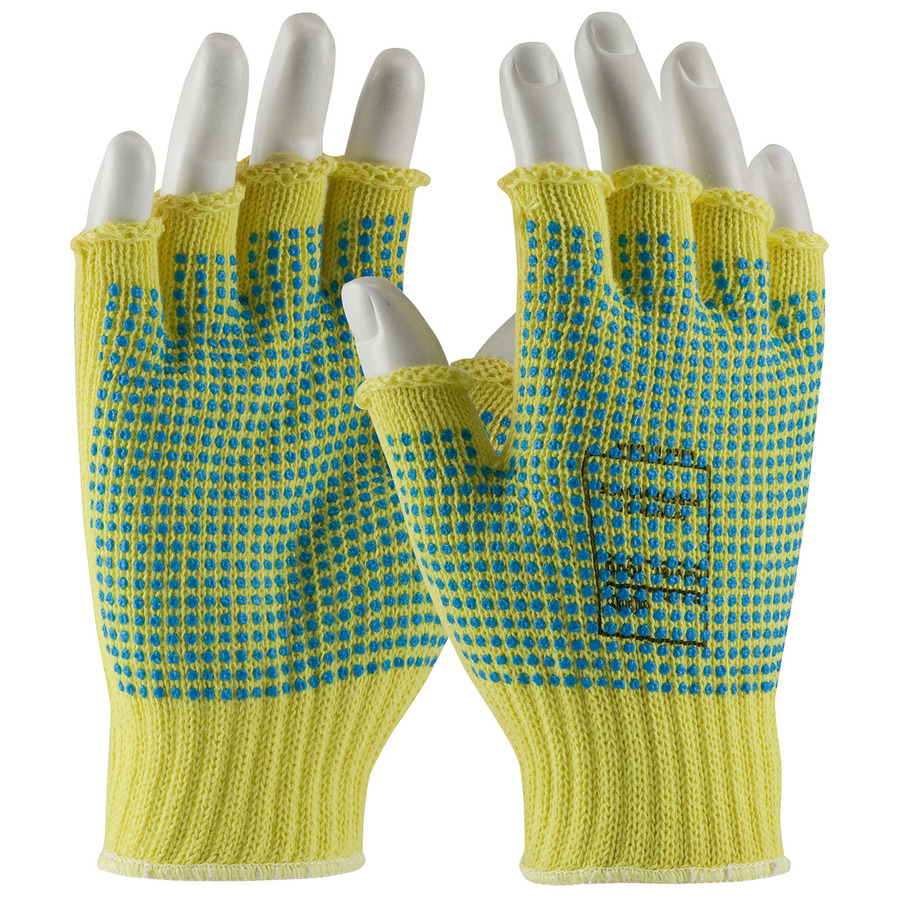 Kut Gard 08-K259PDD/L Gloves, Cut Resistant, Kevlar Seamless Knit, Medium Weight, 7 Gauge, Yellow, L