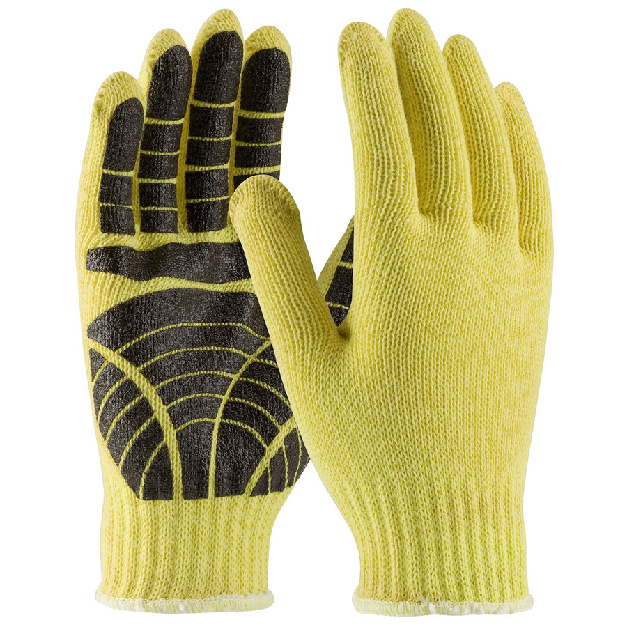 Kut Gard 08-K300PS/S Gloves, Cut Resistant, Kevlar Seamless Knit, Medium Weight, 7 Gauge, Yellow, S