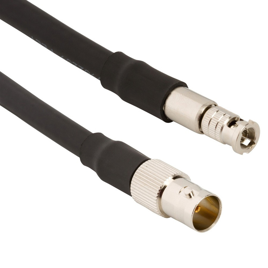 Amphenol RF 095-666-44882-1 RF Cable, BNC Straight Jack to HD-BNC Straight Plug, Belden 1694A, 6" L, 75 Ohm