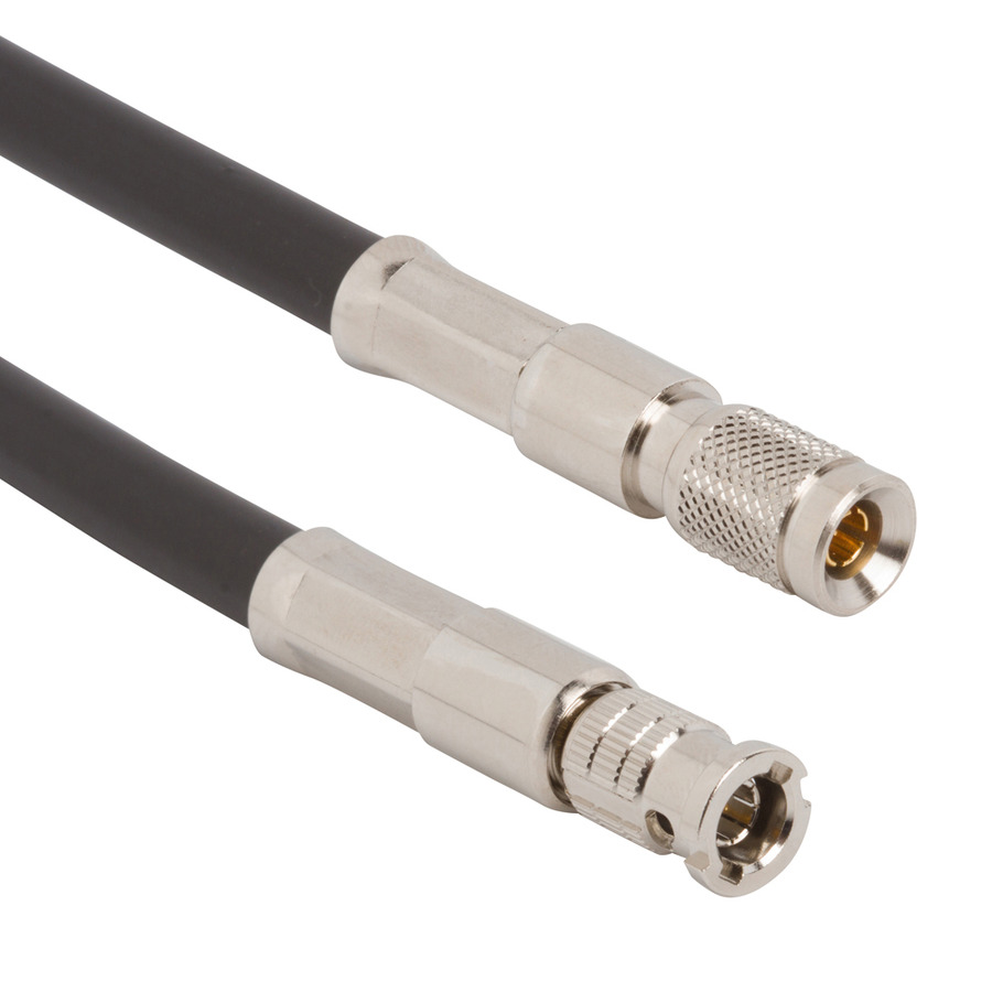 Amphenol RF 095-850-156-006 RF Cable, 1.0-2.3 Straight Plug to HD-BNC Straight Plug, Belden 1505A, 6" L, 75 Ohm