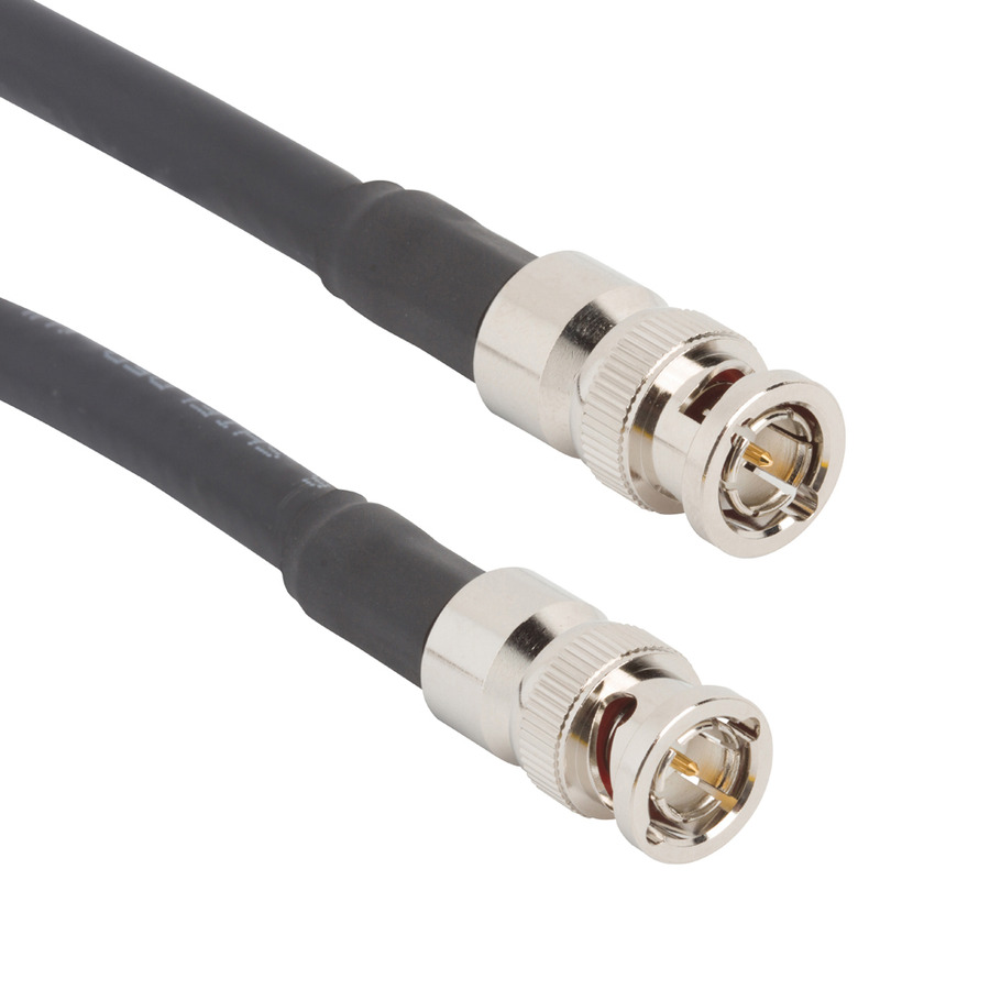 Amphenol RF 095-850-186M025 RF Cable, BNC Straight Plug to BNC Straight Plug, Belden 4794R, 250mm L, 75 Ohm