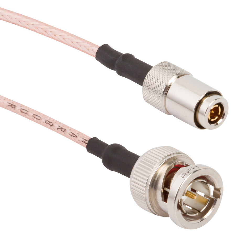 Amphenol RF 095-850-201-006 RF Cable, 1.0-2.3 Straight Plug to BNC Straight Plug, RG-179, 6" L, 75 Ohm