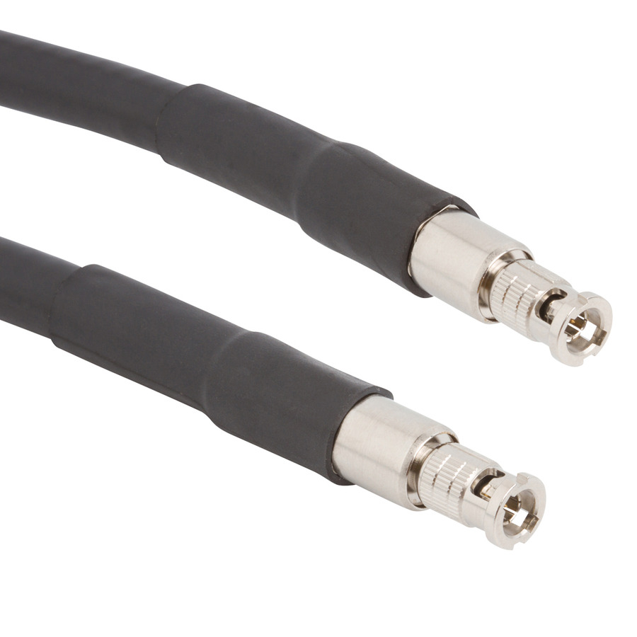 Amphenol RF 095-850-214-006 RF Cable, HD-BNC Straight Plug to HD-BNC Straight Plug, Belden 4794R, 6" L, 75 Ohm