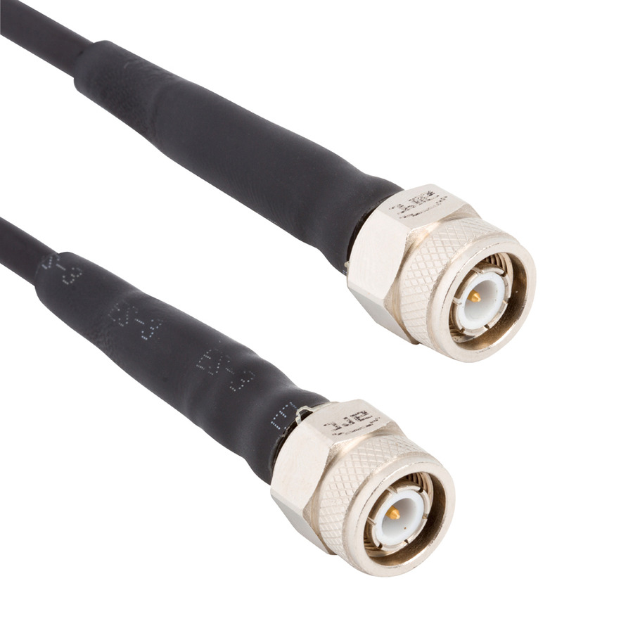 Amphenol RF 095-850-220-006 RF Cable, TNC Straight Plug to TNC Straight Plug, Times LMR-200, 6" L, 50 Ohm