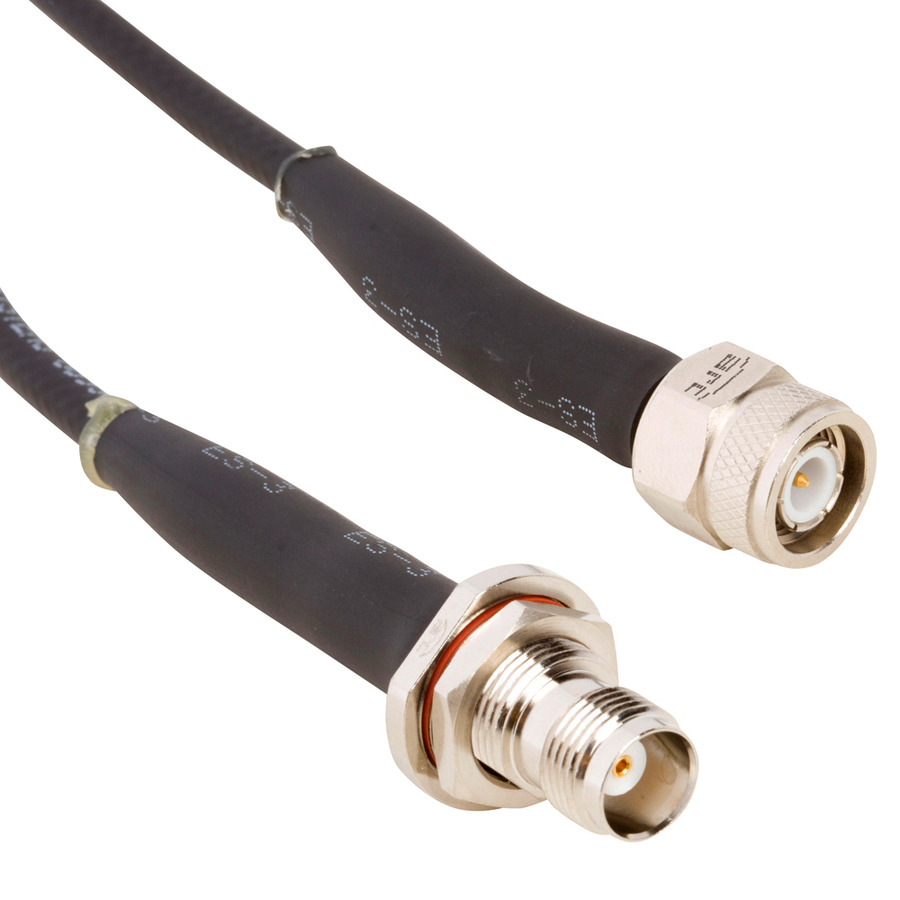 Amphenol RF 095-850-221-006 RF Cable, TNC Straight Bulkhead Jack to TNC Straight Plug, Times LMR-200, 6" L, 50 Ohm