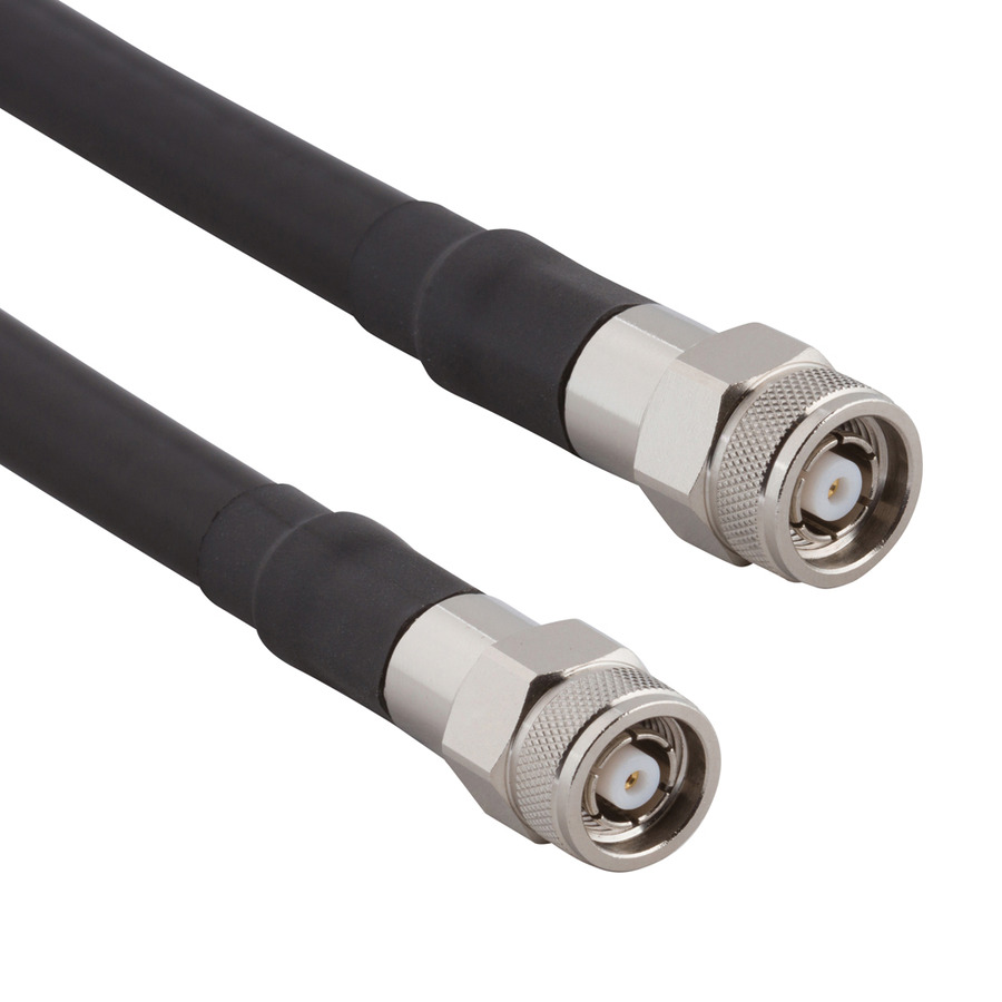 Amphenol RF 095-850-229-012 RF Cable, RP-TNC Straight Plug to RP-TNC Straight Plug, Times LMR-400, 12" L, 50 Ohm