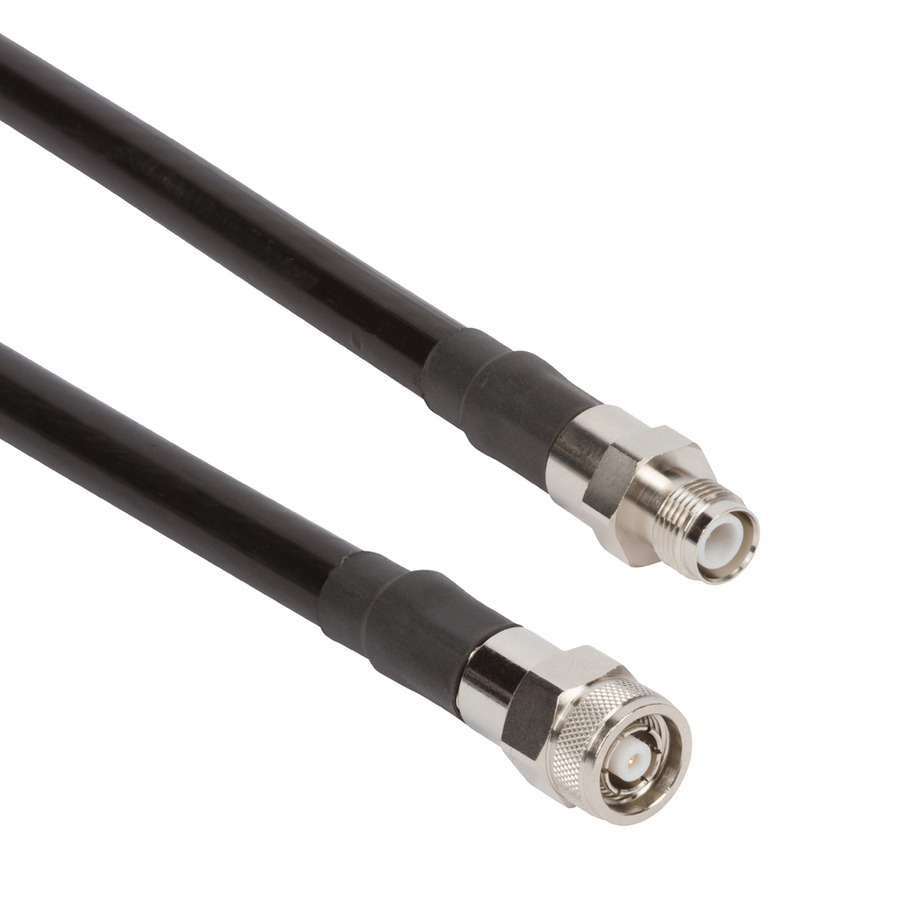 Amphenol RF 095-850-230-012 RF Cable, RP-TNC Straight Jack to TNC Straight Jack, Times LMR-400, 12" L, 50 Ohm