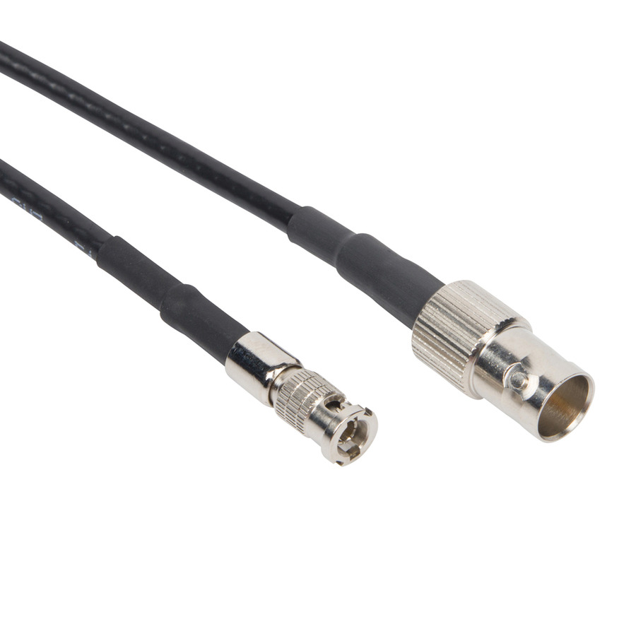 Amphenol RF 095-850-239-006 RF Cable, BNC Straight Jack to HD-BNC Straight Plug, Belden 1855A, 6" L, 75 Ohm