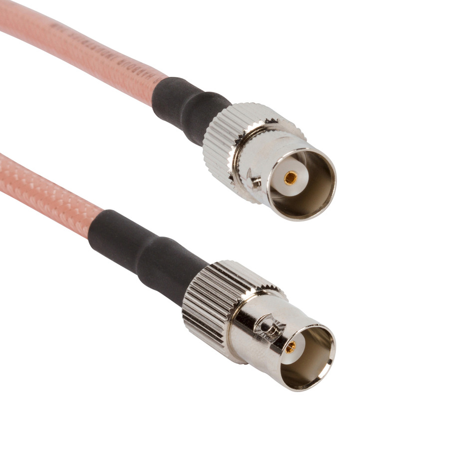 Amphenol RF 095-850-255-048 RF Cable, BNC Straight Jack to BNC Straight Jack, RG-142, 48" L, 50 Ohm