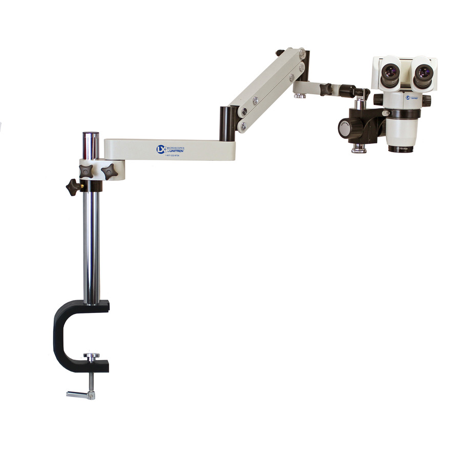 LX Microscopes / UNITRON 24814VE Microscope, S-Z 24mm Ergo Binocular, Articulating Arm, Vertical Ext & 0.5X lens, 274 Series