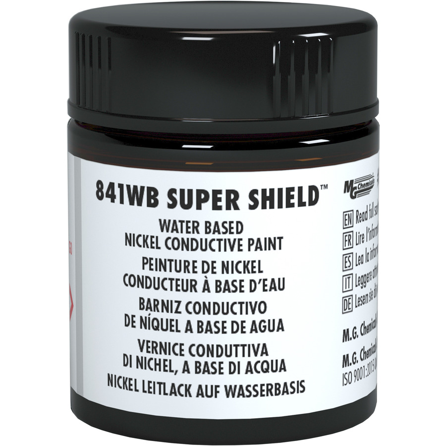 MG Chemicals 841WB-15ML Super Shield, Water Based Nickel Conductive Paint, 15ml Jar