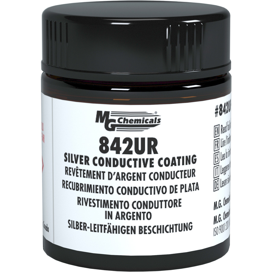 MG Chemicals 842UR-12mL Silver Conductive Paint, 12ml Jar