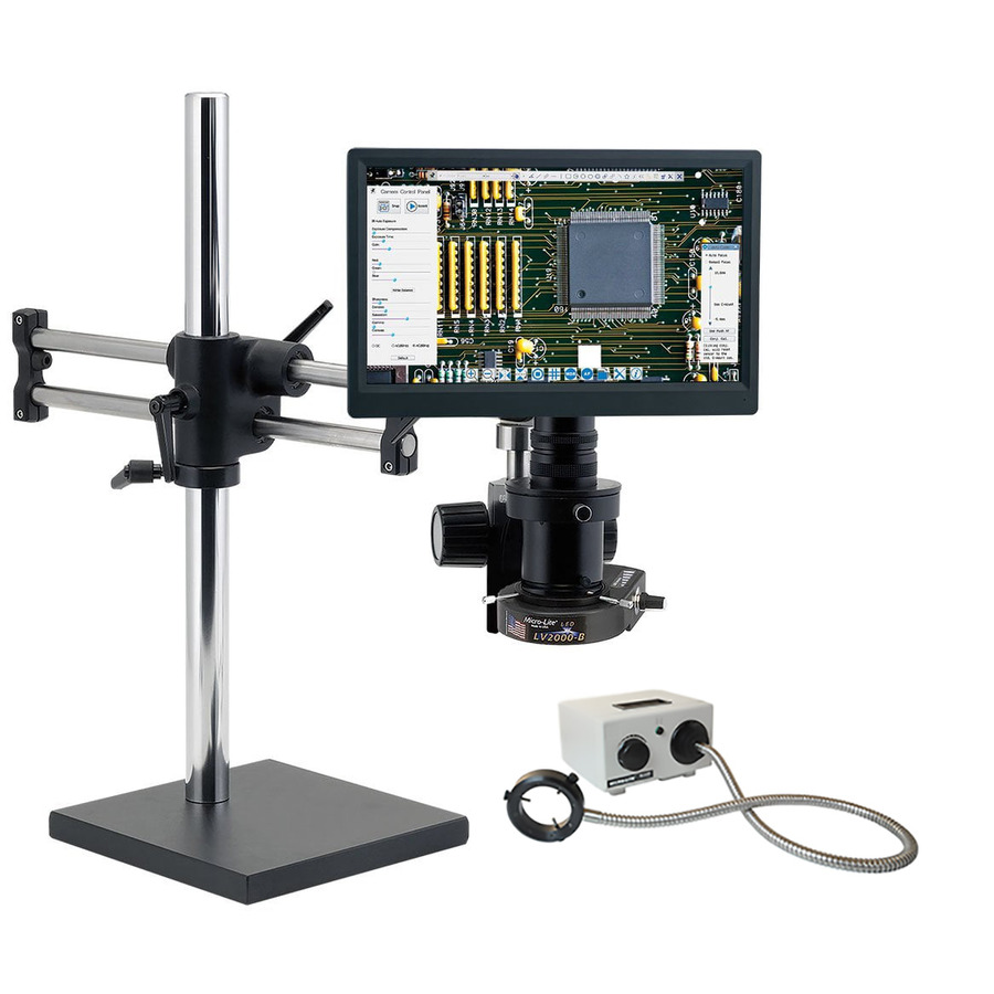 O.C. White TKSS-AF-A AF+ Intelligent Auto Focus Digital Microscope, Fiber Optic Annular Ring Light, Super-Scope Series