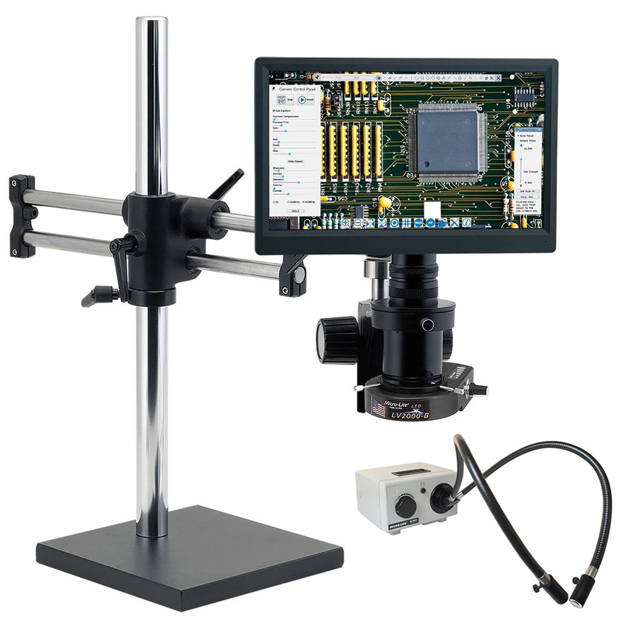 O.C. White TKSS-AF-D AF+ Intelligent Auto Focus Digital Microscope, Fiber Optic Dual Point Light, Super-Scope Series