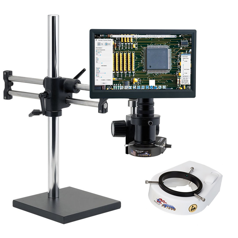 O.C. White TKSS-AF-F AF+ Intelligent Auto Focus Digital Microscope, Micro-Lite Fluorescent Ring Light, Super-Scope Series