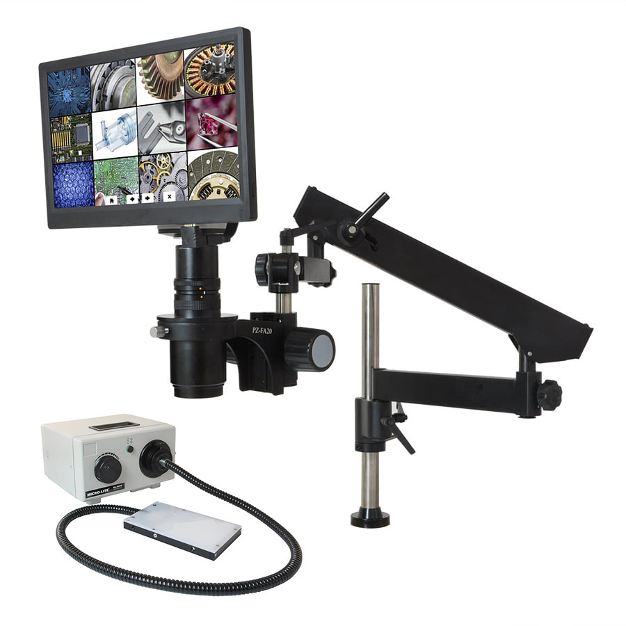 O.C. White TKSS-ULP-BL HD Integrated Digital Microscope, Articulating Arm, Fiberoptic Back Light, Super-Scope Series