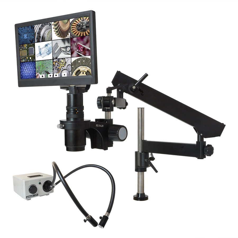 O.C. White TKSS-ULP-D HD Integrated Digital Microscope, Articulating Arm, Fiberoptic Dual Point Light, Super-Scope Series