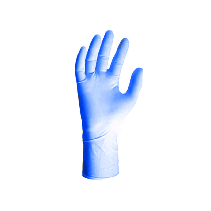 Total Source Mfg CRP0165-L Nitrile Gloves, Powder-Free, Textured, 9", 5 mil, Blue, Large