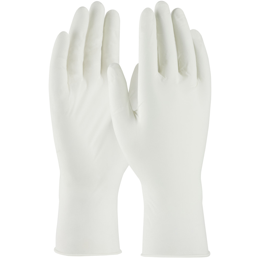 CleanTeam 100-333000/L Gloves, White, Nitrile L, Cls100, 5 mil, PF, 12", ESD, Texture, 100/Pk