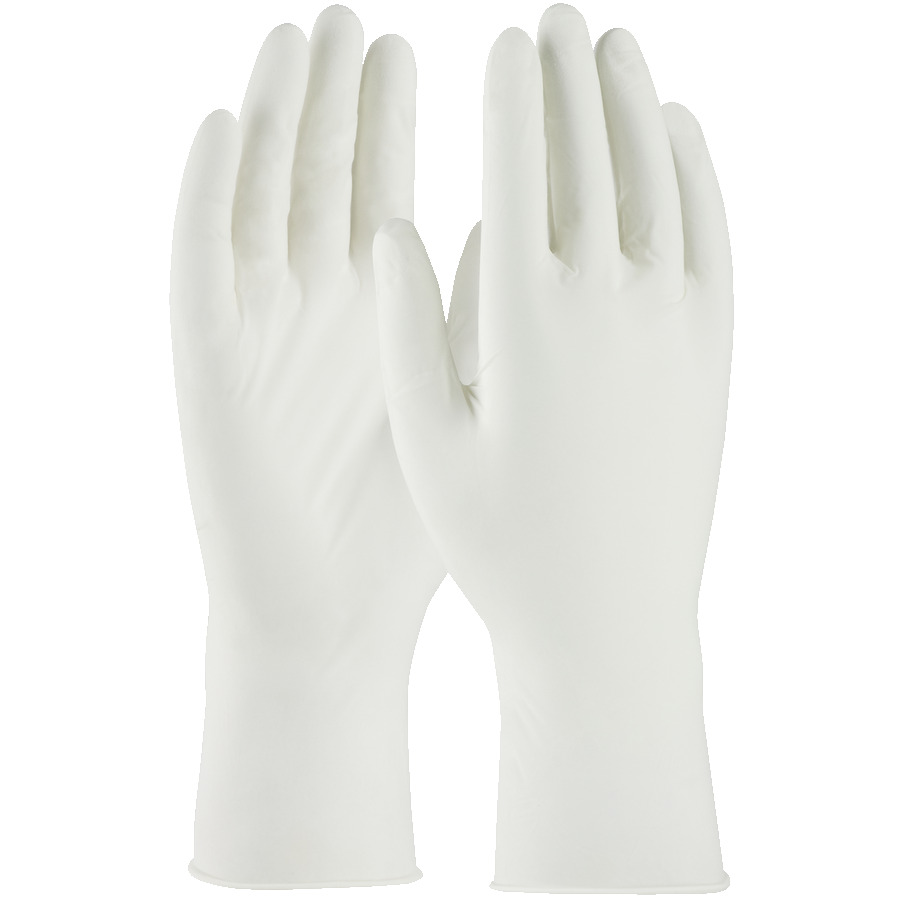 CleanTeam 100-333000/M Gloves, White, Nitrile M, Cls100, 5 mil, PF, 12", ESD, Texture, 100/Pk