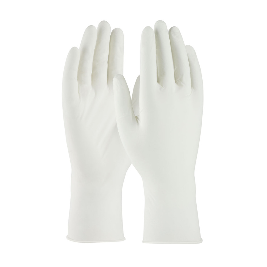 CleanTeam 100-333010/L Gloves, White, Nitrile L, Cls10, 5 mil, PF, 12", ESD, Texture, 100/Pk