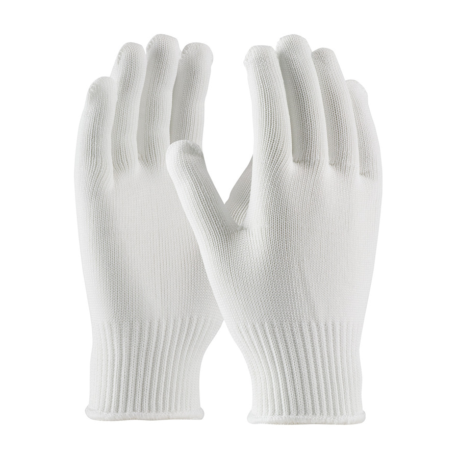 CleanTeam 40-C2210/L Gloves, White, L, Polyester, Seamless Knit, 10 Gauge, Medium Weight