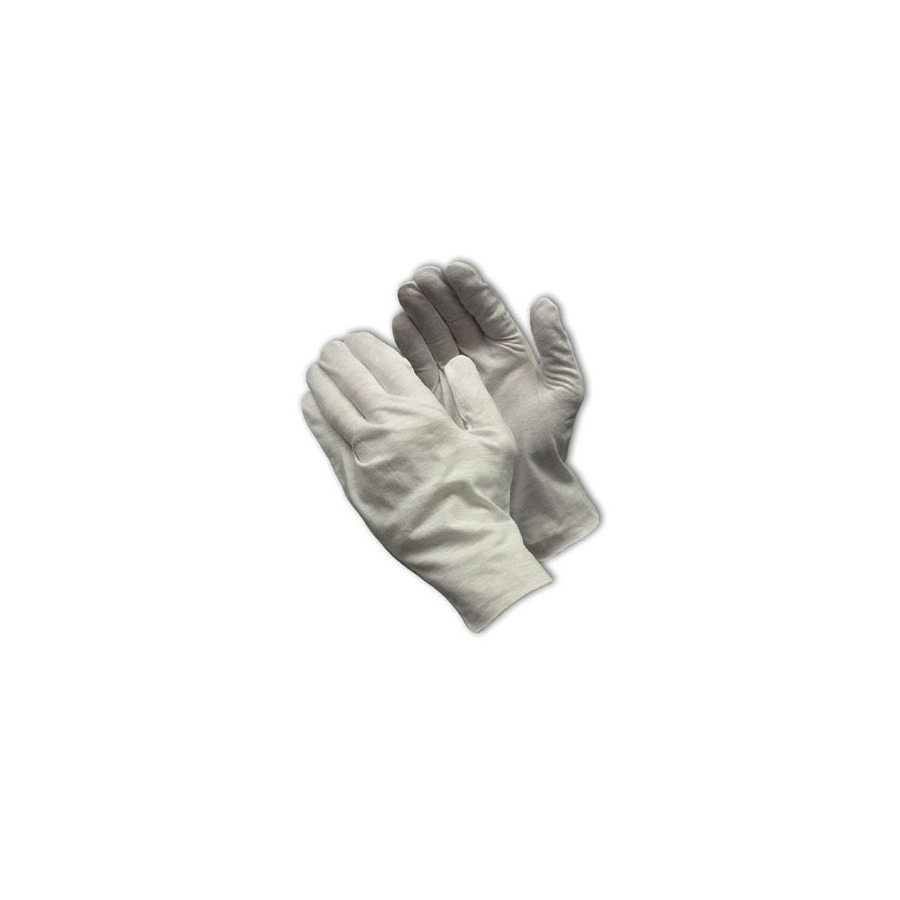 CleanTeam 97-521/10 Gloves, White, Women's, Cotton Lisle, Medium Weight, Unhemmed, 10.5"