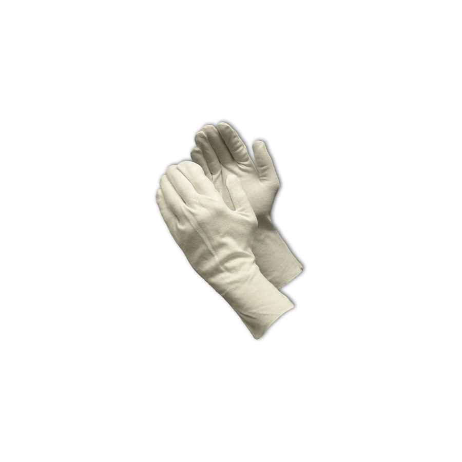 CleanTeam 97-541/12 Gloves, White, Women's, Cotton Lisle, Heavy Weight, Unhemmed, 12"