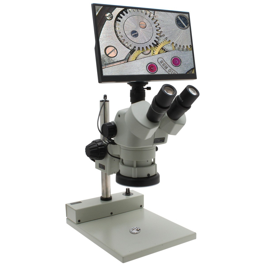 Aven 26800B-355 Trinocular Microscope, SPZHT-135, w/Mighty Cam Eidos 5M Integrated Camera/Monitor