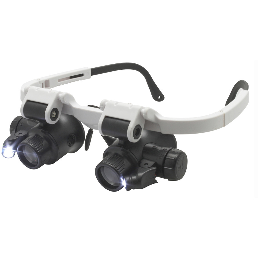 Aven 26116 Eye Loupe Inspection Goggles, LEDs, 6X-25X