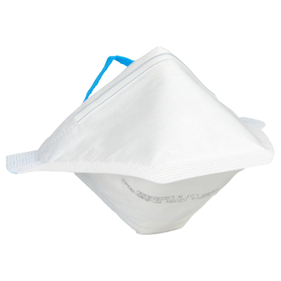 Kimtech 53358 N95 Pouch Respirator, Non-Medical, White, Blue Headband, Universal, 300/Cs, (6) 50/Bg