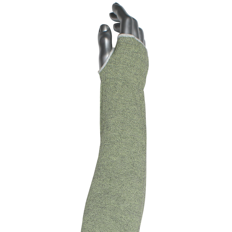 WPP MSATAHA13EW-20T Sleeve, Single-Ply ATA Hide-Away, Blend, Thumbhole, X-Wide, Green, 20 In.