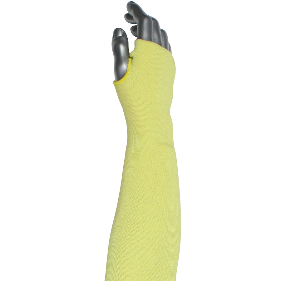 WPP MSK-14T Sleeve, 2-Ply Aramid, Thumbhole, Yellow, 14 In.