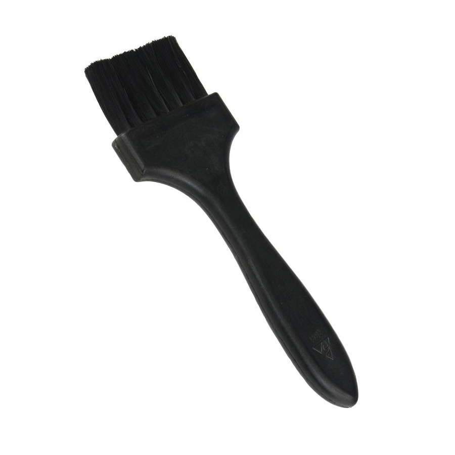 Menda 36092 Brush, ESD Safe, Conductive, Flat Handle, Soft Bristles, Nylon, 2", Black