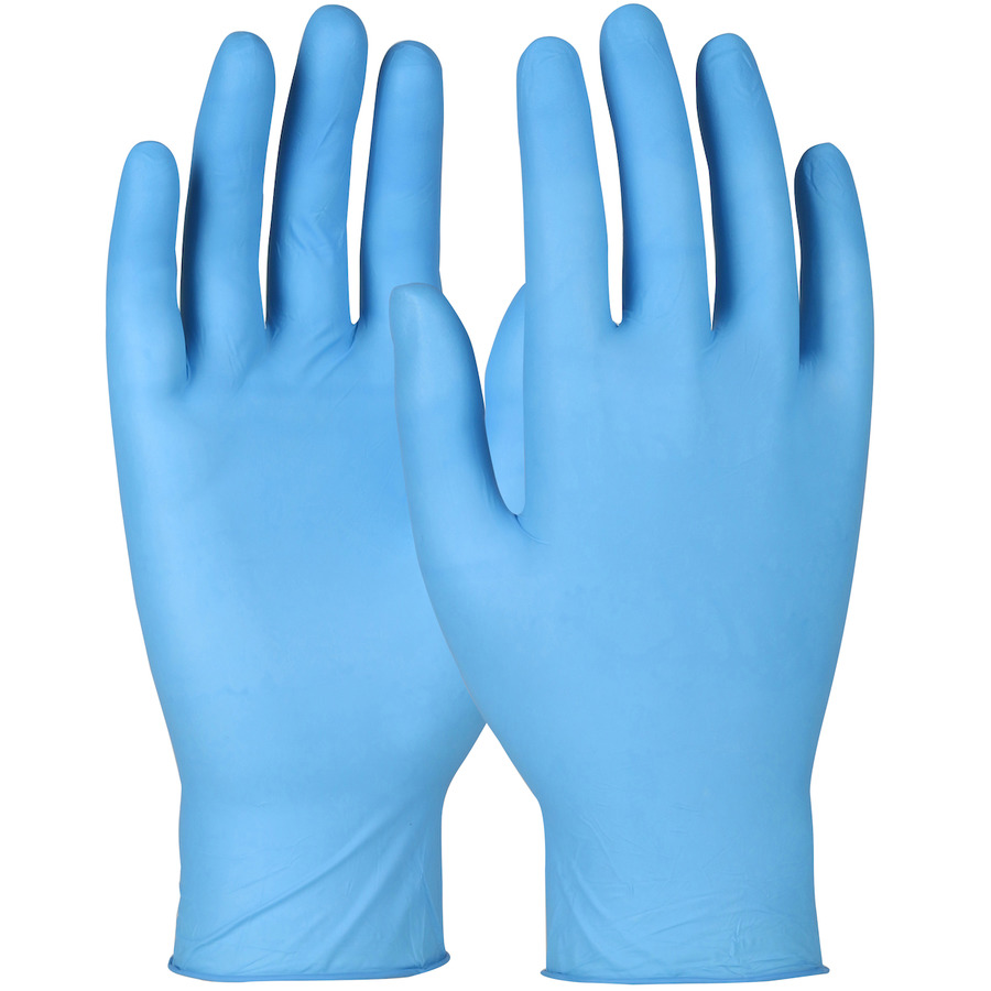 PIP 84-404 Nitrile Gloves, Qualatrile, Nf Electronics Grade, Powder-Free, Blue, Large, 100/box